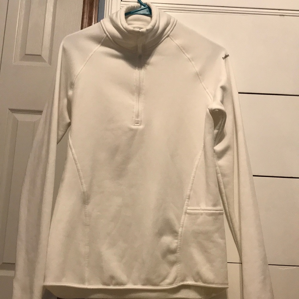 white quarter zip